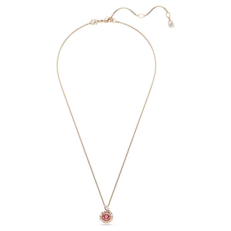 Snake pendant, Mixed cuts, Year of the Snake, Red, Rose gold-tone plated by SWAROVSKI