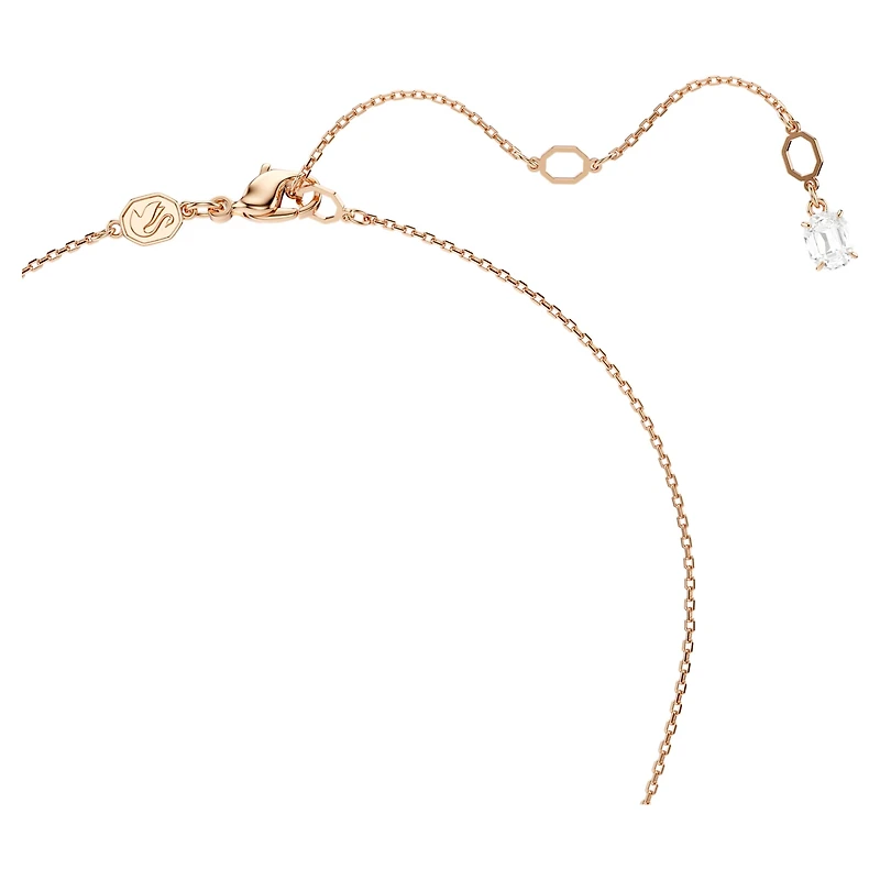 Snake pendant, Mixed cuts, Year of the Snake, Red, 18K rose gold finish