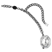 The Vienna Collection necklace, Feather, White, Ruthenium plated by SWAROVSKI