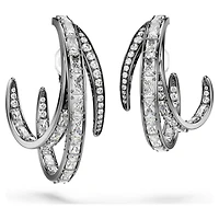 The Vienna Collection ear cuff set (3), Feather, Ruthenium plated by SWAROVSKI