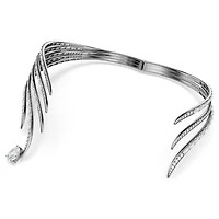 The Vienna Collection choker, Feather, White, Ruthenium plated by SWAROVSKI