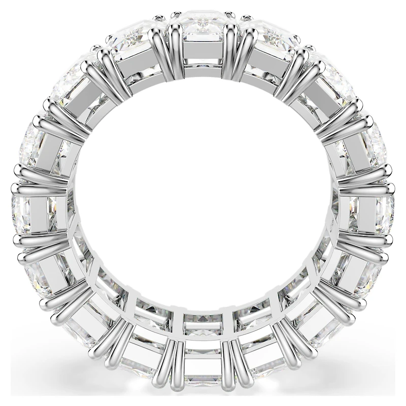Matrix Vittore ring, Baguette cut, White, Rhodium plated by SWAROVSKI