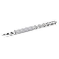 Crystalline ballpoint pen, Gray, Gray lacquered, Chrome Plated by SWAROVSKI