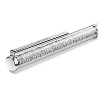 Crystalline ballpoint pen, Gray, Gray lacquered, Chrome Plated by SWAROVSKI