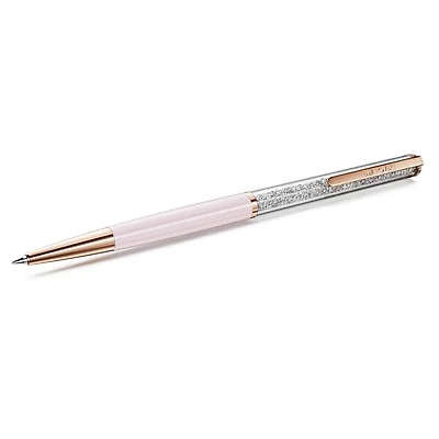 Crystalline ballpoint pen, Pink, Pink lacquered, rose gold-tone plated