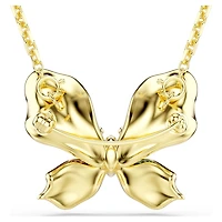 Idyllia pendant and brooch, Mixed cuts, Pavé, Butterfly, Multicoloured, 18K gold finish