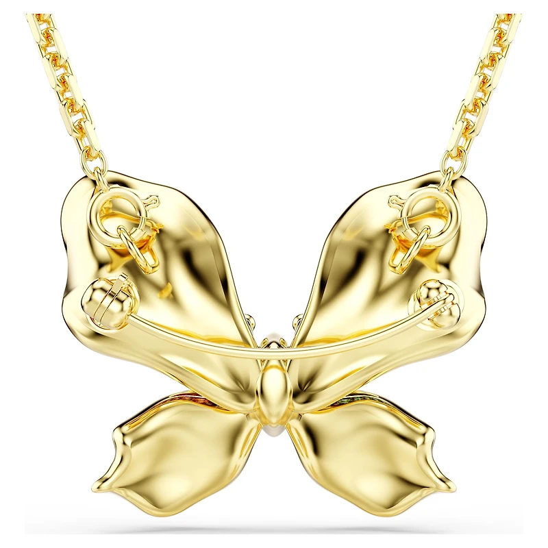 Idyllia pendant and brooch, Mixed cuts, Pavé, Butterfly, Multicoloured, Gold-tone plated by SWAROVSKI