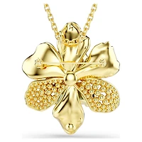 Idyllia pendant and brooch, Mixed cuts, Pavé, Flower, Multicoloured, Gold-tone plated by SWAROVSKI