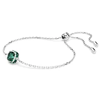 Birthstone bracelet, Square cut, May, Green, Rhodium plated by SWAROVSKI