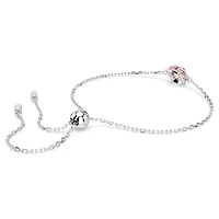 Birthstone bracelet, Square cut, June, Pink, Rhodium plated by SWAROVSKI