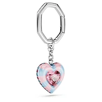 Key ring, Heart cut, Heart, Multicolored, Rhodium plated by SWAROVSKI