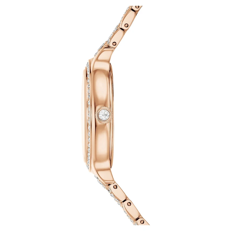 Imber watch, Swiss Made, Metal bracelet, Rose gold tone, Rose gold-tone finish by SWAROVSKI