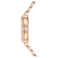 Imber watch, Swiss Made, Metal bracelet, Rose gold tone, Rose gold-tone finish by SWAROVSKI