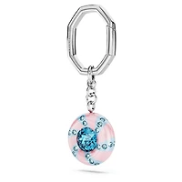 Key ring, Round cut, Multicolored, Rhodium plated by SWAROVSKI