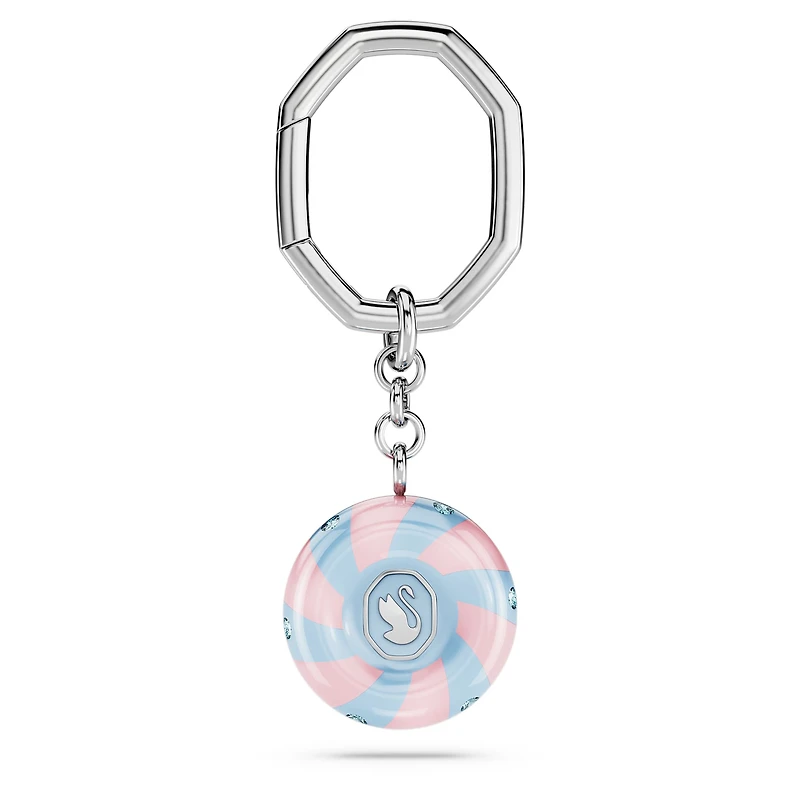 Key ring, Round cut, Multicolored, Rhodium plated by SWAROVSKI