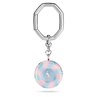 Key ring, Round cut, Multicolored, Rhodium plated by SWAROVSKI