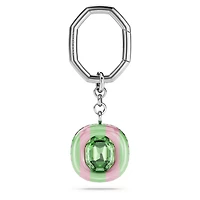 Key ring, Octagon cut, Multicolored, Rhodium plated by SWAROVSKI