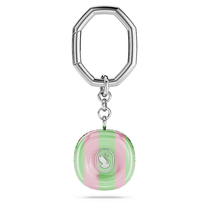 Key ring, Octagon cut, Multicolored, Rhodium plated by SWAROVSKI