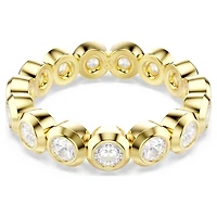 Imber ring, Round cut, White, 18K gold finish