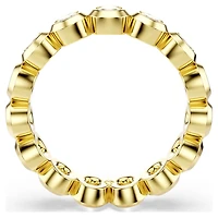 Imber ring, Round cut, White, 18K gold finish