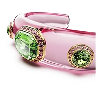 Dulcis cuff, Mixed cuts, Multicoloured, Gold-tone plated by SWAROVSKI