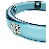 Dulcis bangle, Octagon cut, Blue, 18K gold finish