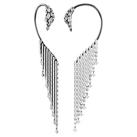 The Vienna Collection ear cuffs, Swan, White, Ruthenium plated by SWAROVSKI