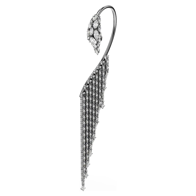 The Vienna Collection ear cuffs, Swan, White, Ruthenium plated by SWAROVSKI