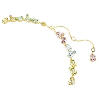 Gema necklace, Mixed cuts, Multicoloured, 18K gold finish