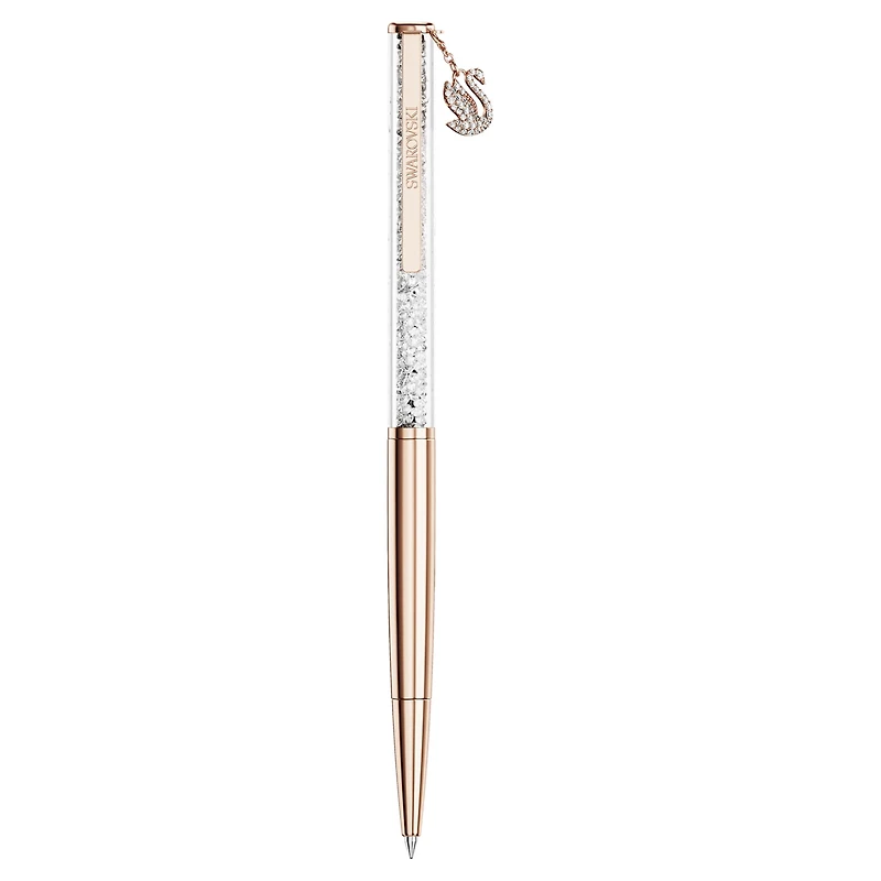 Crystalline ballpoint pen, Swan, Rose gold-tone plated