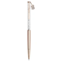 Crystalline ballpoint pen, Swan, Rose gold-tone plated