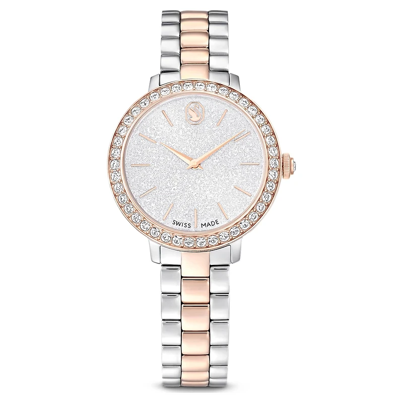 Matrix 3-link watch, Swiss Made, Metal bracelet, Silver Tone