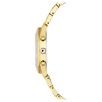 Dextera lux watch, Swiss Made, Metal bracelet, Gold tone, Gold-tone finish by SWAROVSKI