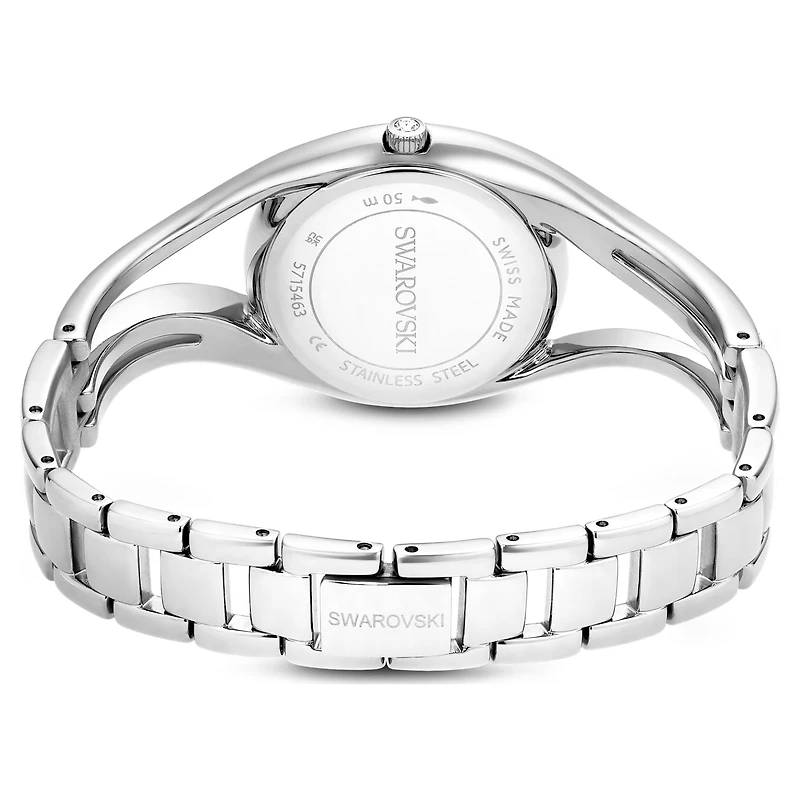 Hyperbola bangle watch, Swiss Made, Stainless steel by SWAROVSKI