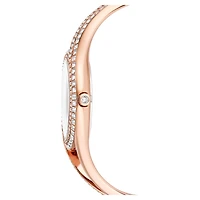 Hyperbola bangle watch, Swiss Made, Rose gold tone, Rose gold-tone finish by SWAROVSKI