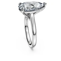 Eternity solitaire ring, Lab-grown diamonds 5 ct tw, Pear cut, 18K white gold