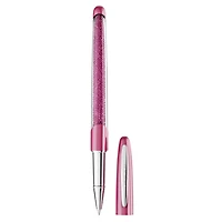 Crystalline rollerball pen, Pink, Chrome plated by SWAROVSKI