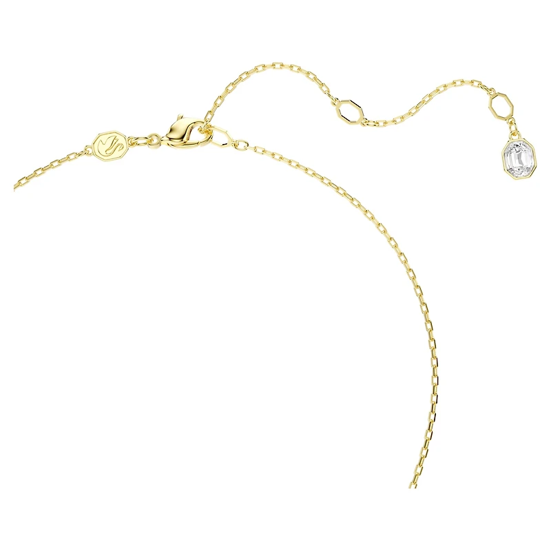 Idyllia Y pendant, Mixed cuts, Flower, Multicoloured, 18K gold finish