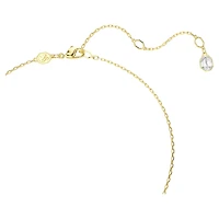 Idyllia Y pendant, Mixed cuts, Flower, Multicoloured, 18K gold finish