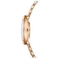 Imber oval watch, Swiss Made, Metal bracelet, Gold tone, Rose gold-tone finish by SWAROVSKI
