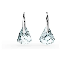 Lunar drop earrings, Blue, Rhodium plated by SWAROVSKI