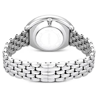 Imber oval watch, Swiss Made, Metal bracelet, Silver tone, Stainless steel by SWAROVSKI