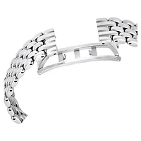 Imber oval watch, Swiss Made, Metal bracelet, Silver tone, Stainless steel by SWAROVSKI