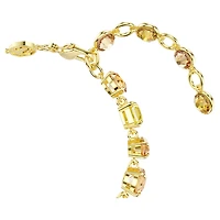Gema bracelet, Mixed cuts, Yellow, 18K gold finish