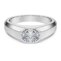 Octagon band ring, Lab-grown diamonds 1.0 ct tw, shape, 14K white gold by SWAROVSKI