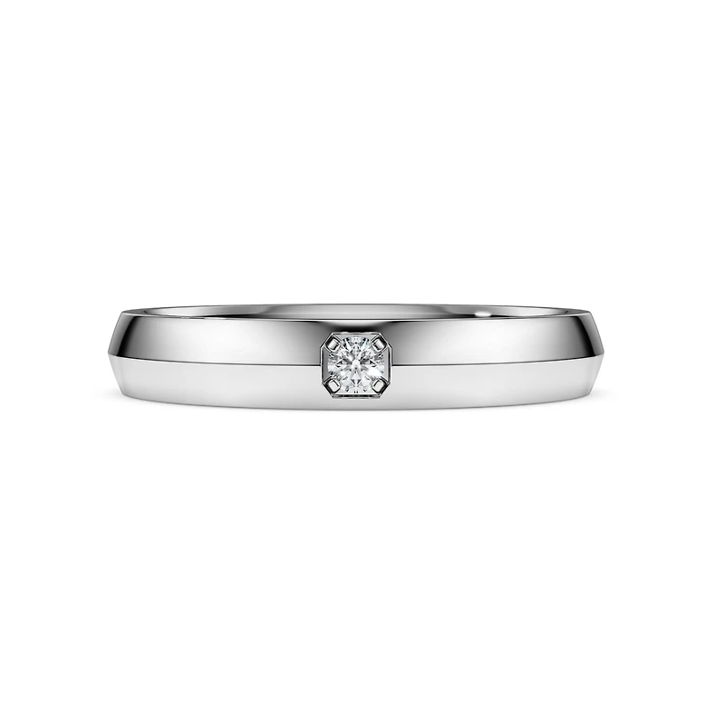 Eternity band ring, Lab-grown diamonds 0.05 ct tw, Round shape, 14K white gold