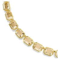 Millenia necklace, Octagon cut, Yellow, 18K gold finish
