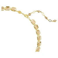 Millenia necklace, Octagon cut, Yellow, 18K gold finish