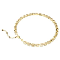 Millenia necklace, Octagon cut, Yellow, 18K gold finish