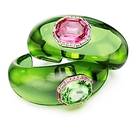 Dulcis cuff, Set (2), Octagon cut, Pavé, Multicoloured, Gold-tone plated by SWAROVSKI